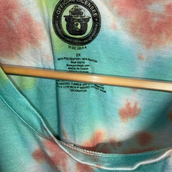Smokey Bear Tie-Dye Short Sleeve Tee - Picture 5 of 5